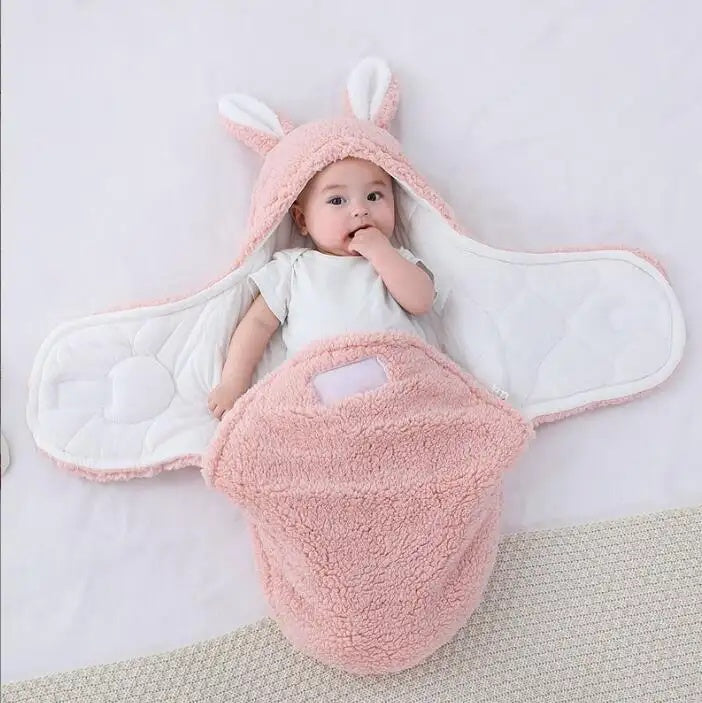 Super Soft Baby Sleeping Bag Fluffy Fleece Newborn Blanket