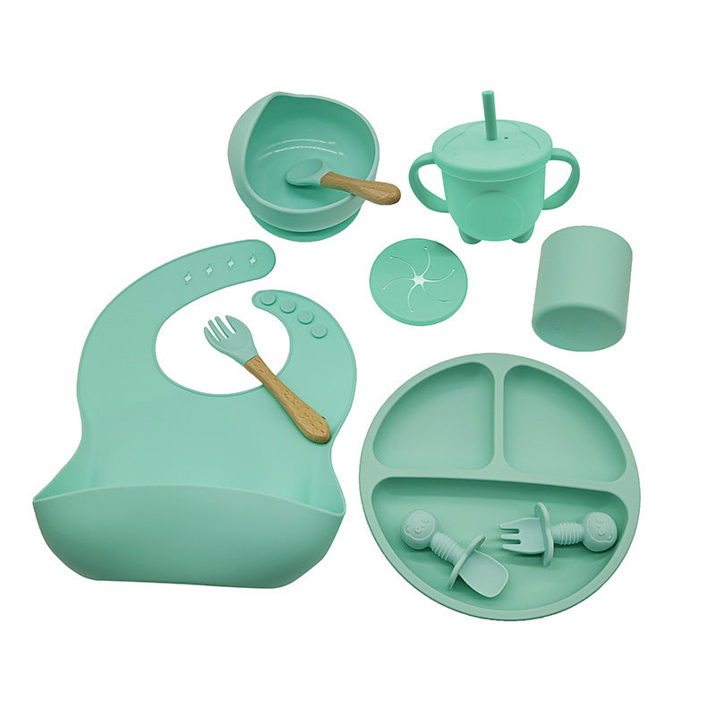 Baby Silicone Feeding Tableware for Learning