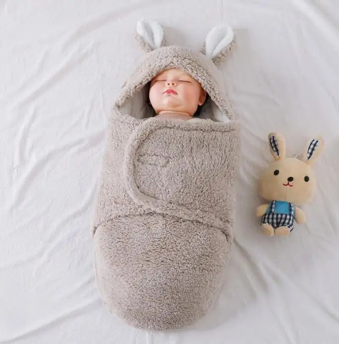 Super Soft Baby Sleeping Bag Fluffy Fleece Newborn Blanket