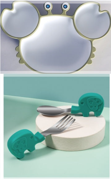 Silicone Baby Feeding Plate and Bowl Set