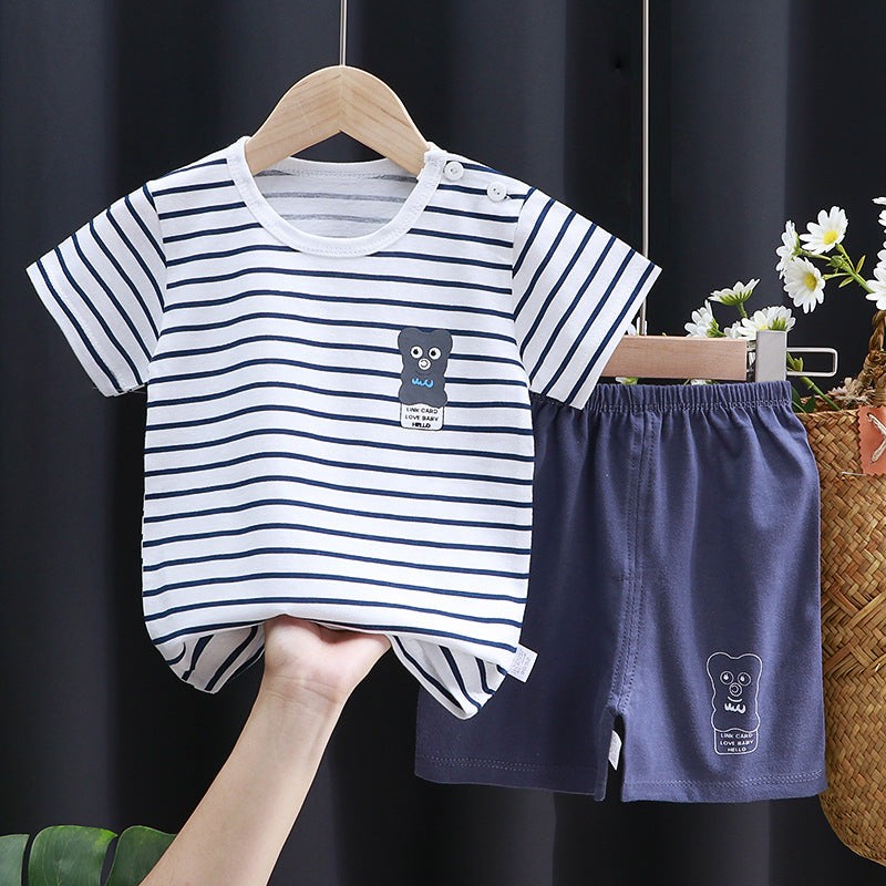 Baby Cotton Short-Sleeve T-Shirt Set