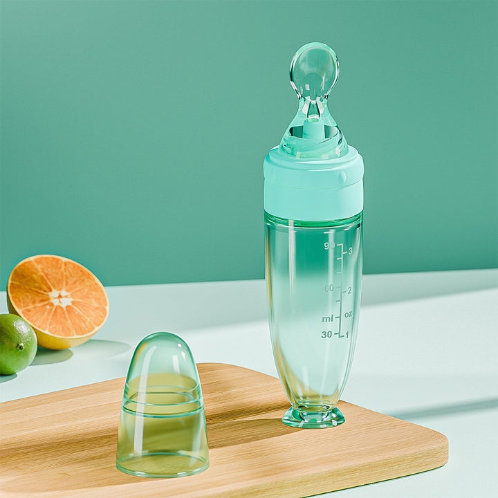 Silicone Baby Food Squeeze Feeding Spoon