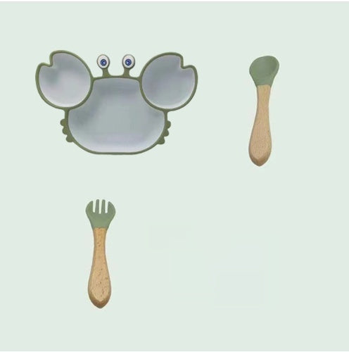 Silicone Baby Feeding Plate and Bowl Set