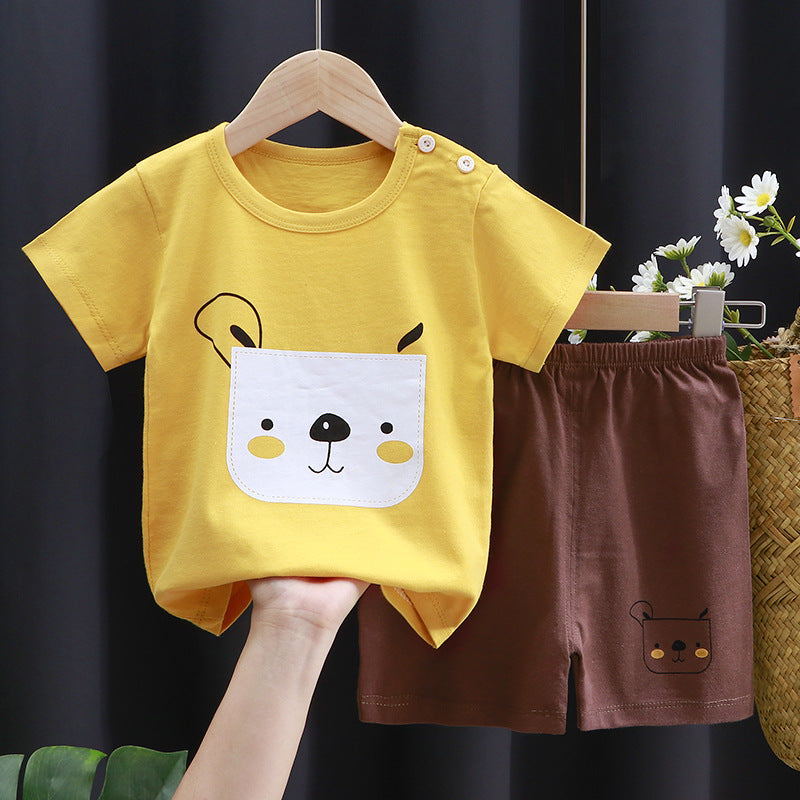 Baby Cotton Short-Sleeve T-Shirt Set