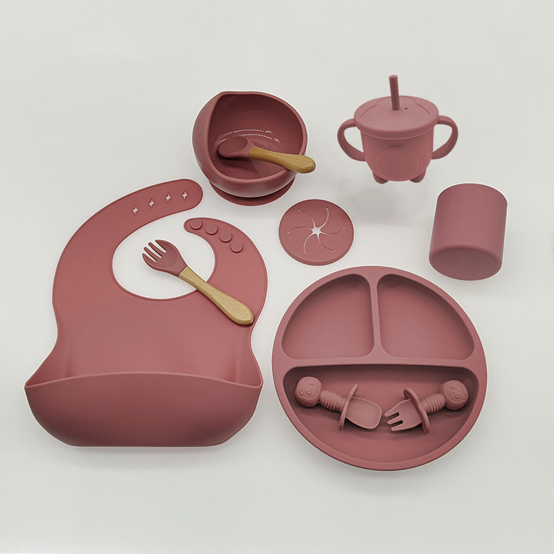 Baby Silicone Feeding Tableware for Learning