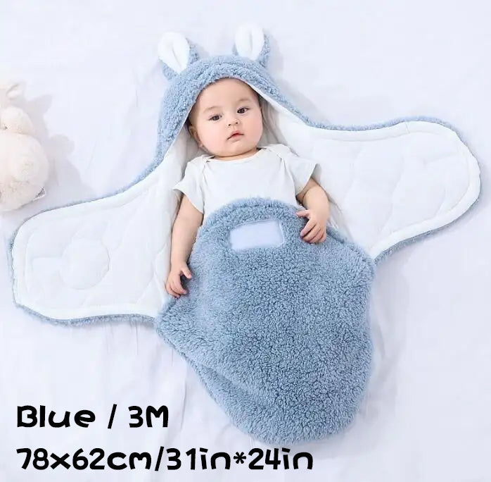 Super Soft Baby Sleeping Bag Fluffy Fleece Newborn Blanket