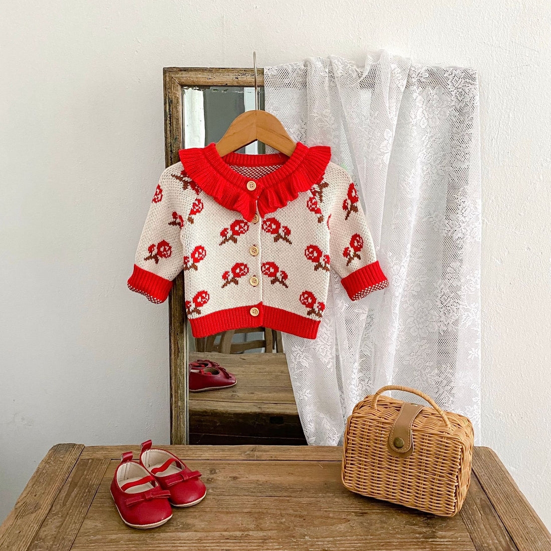 Baby Girl's Wedding Clothes Knitted Cardigan