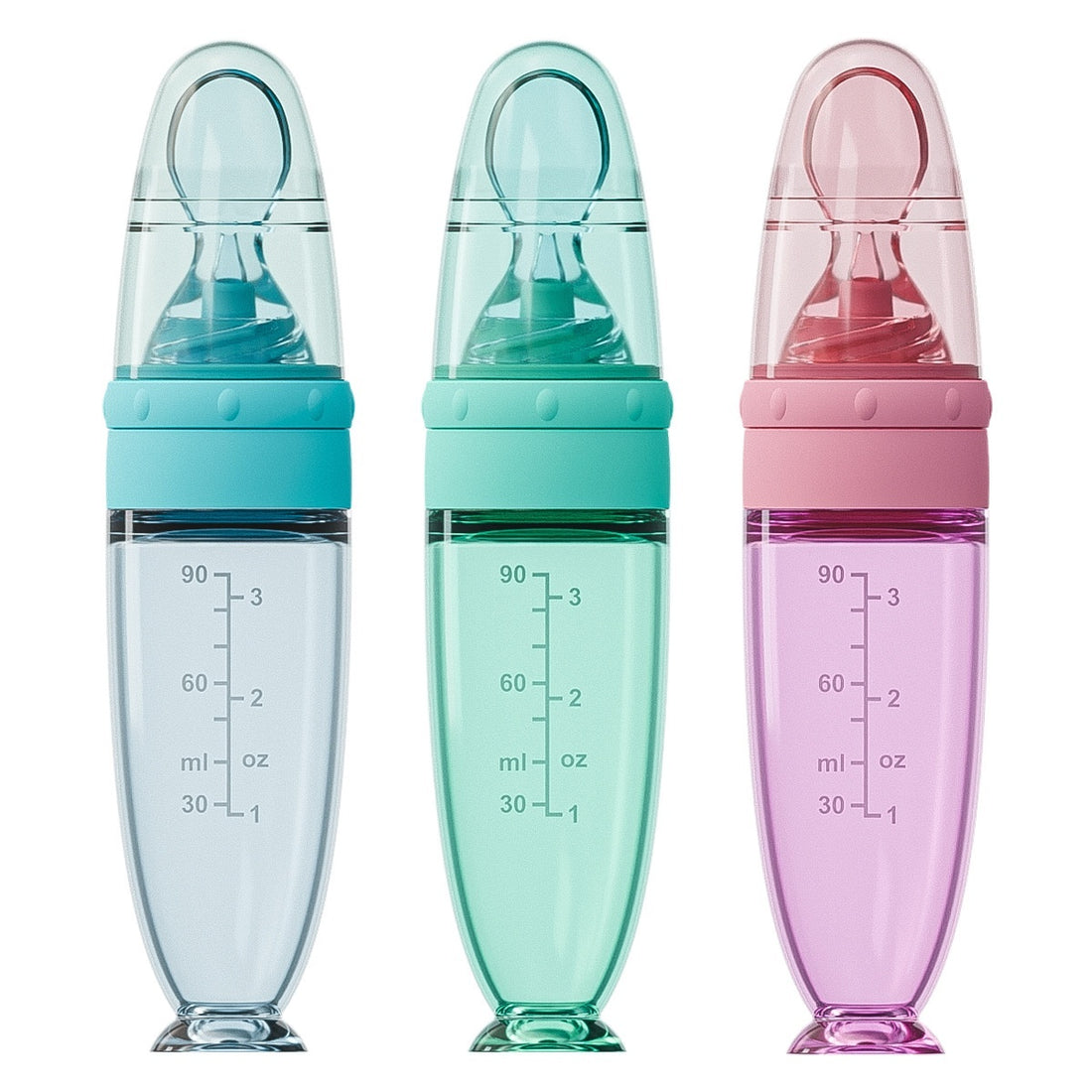 Silicone Baby Food Squeeze Feeding Spoon