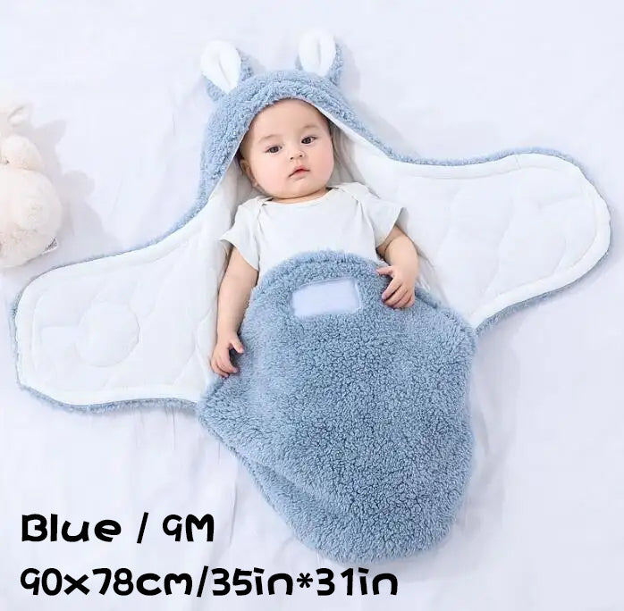 Super Soft Baby Sleeping Bag Fluffy Fleece Newborn Blanket
