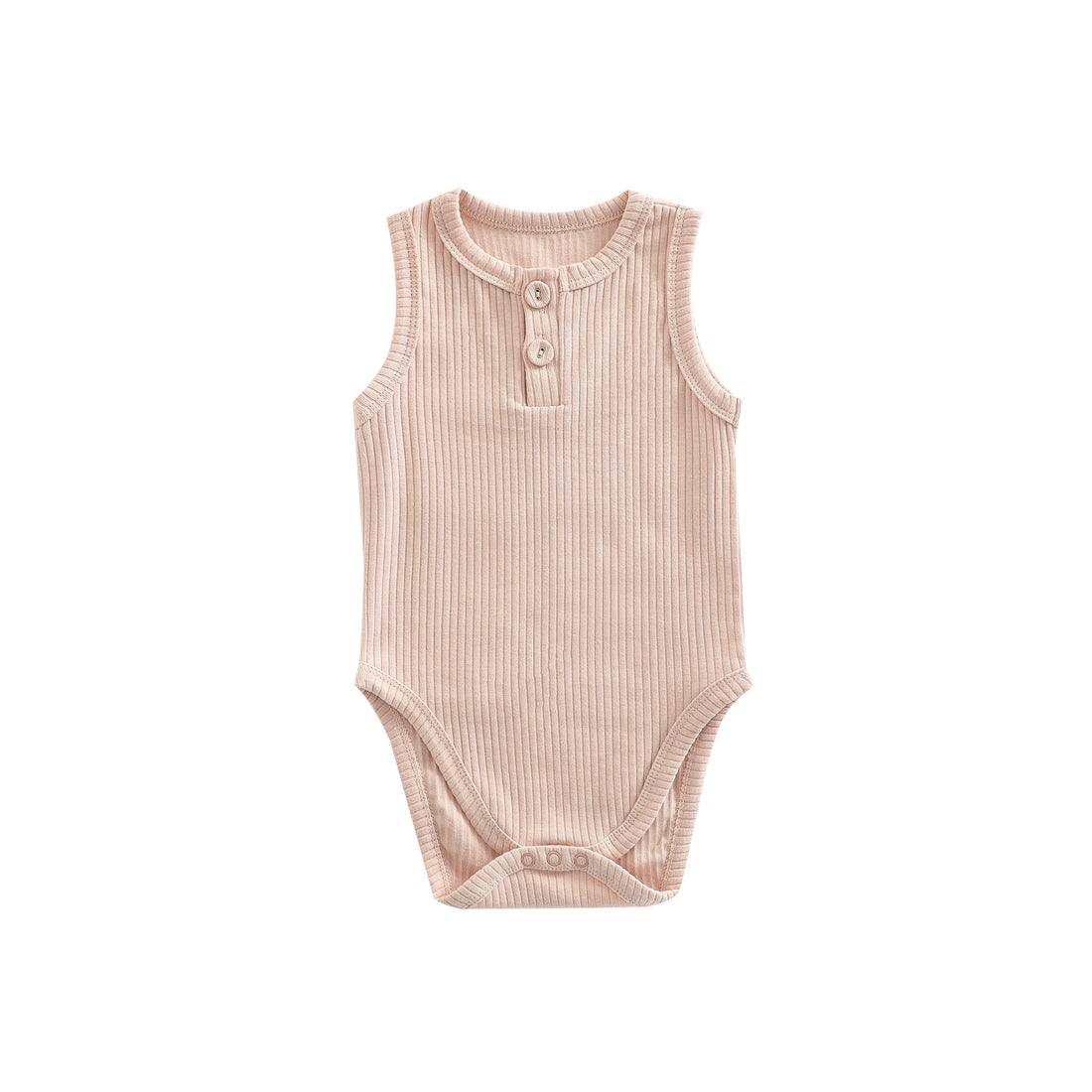 Sunken Stripe Vest Baby Pure Cotton Rompers Female