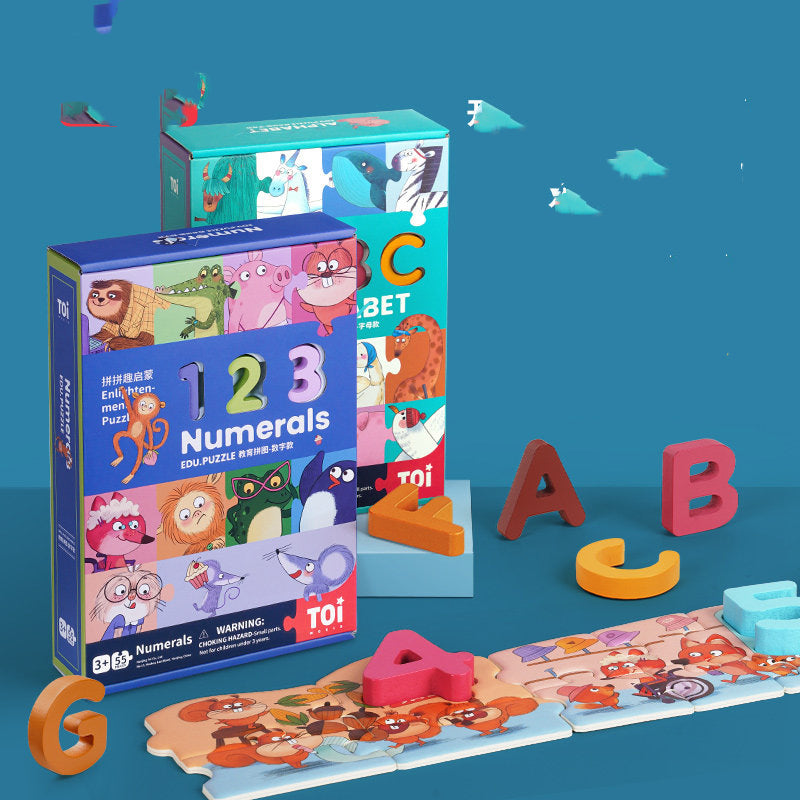Baby Wooden Numbers & Letters Educational Puzzle