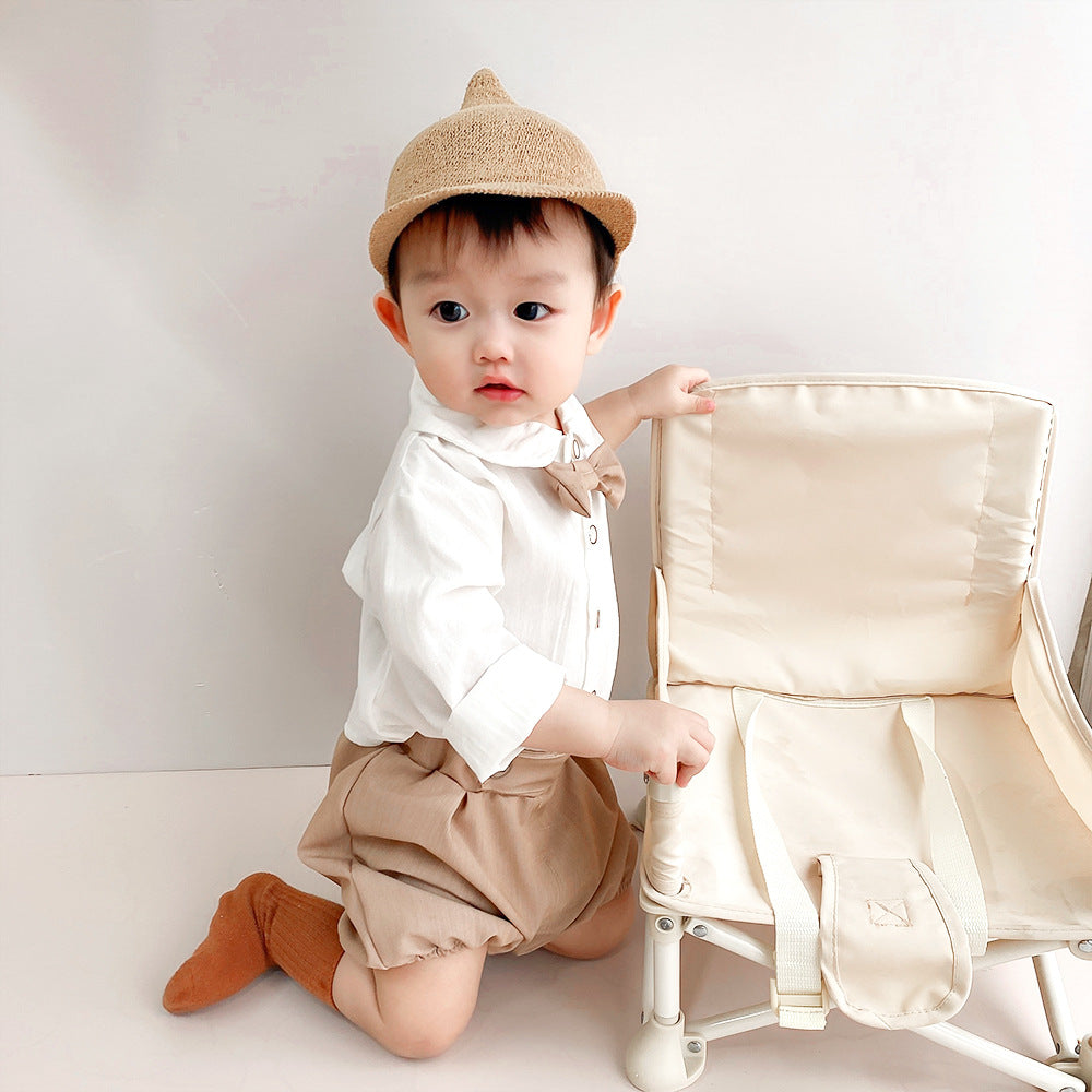Baby Boy Autumn Two-Piece Long-Sleeve Shirt & Shorts