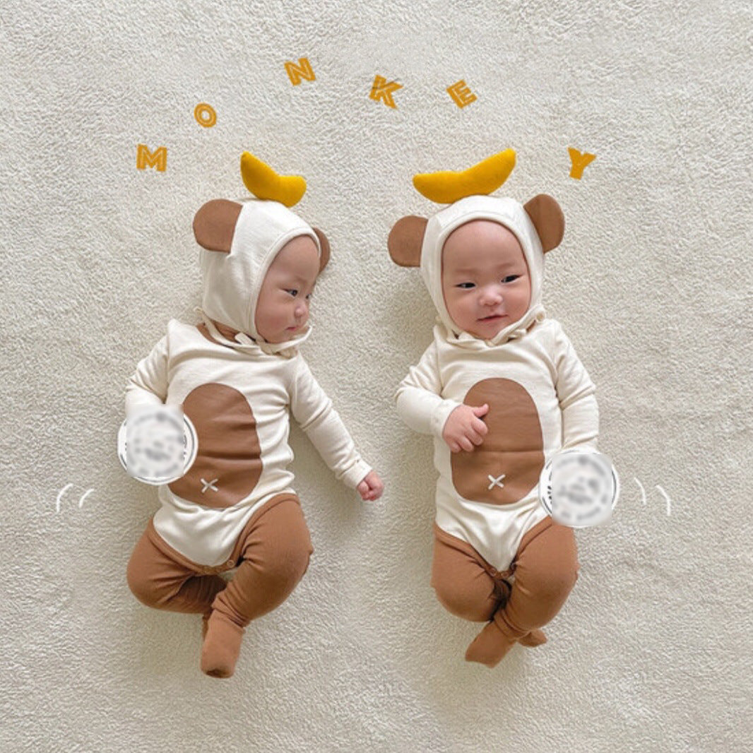 Baby Onesie Little Monkey Top Banana Romper