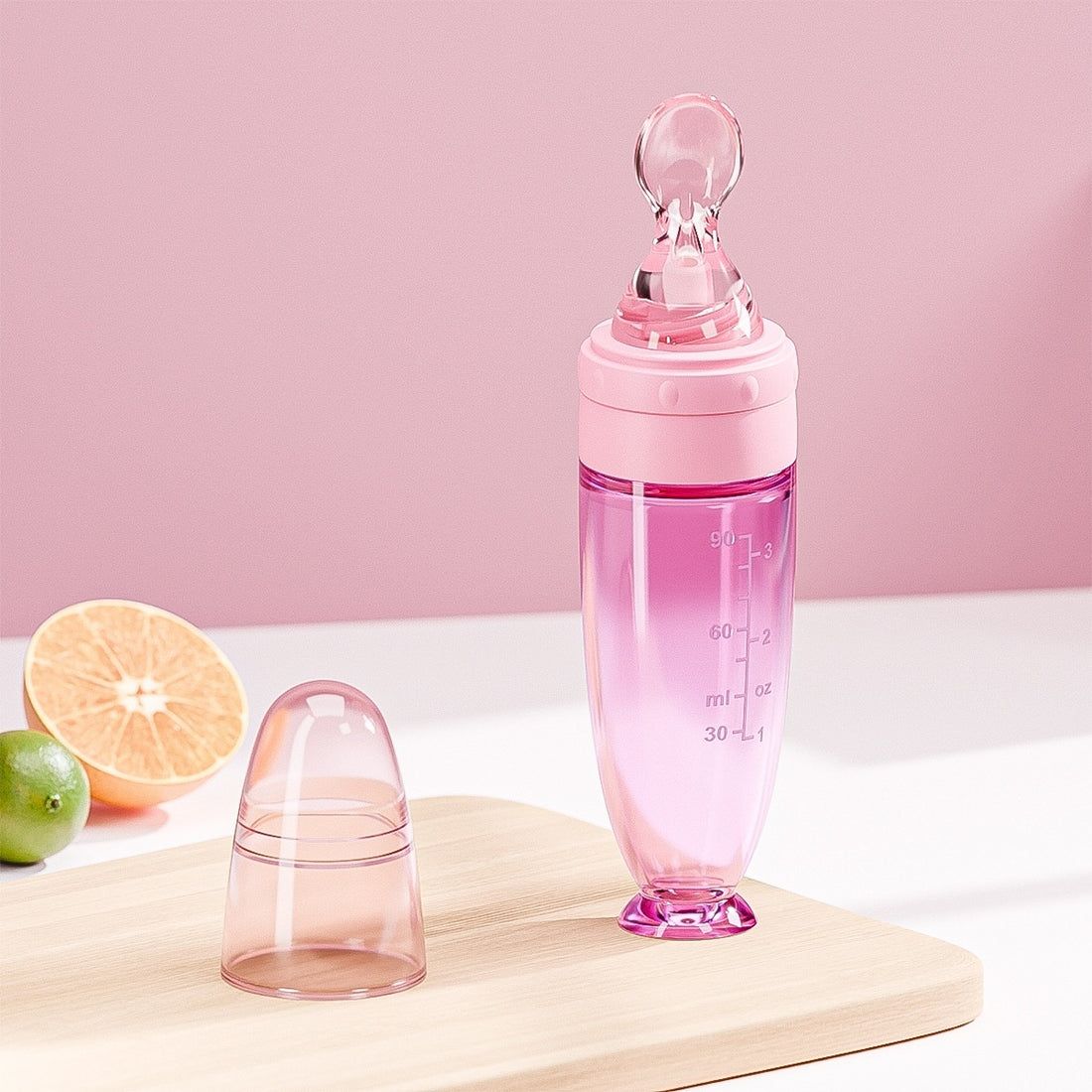 Silicone Baby Food Squeeze Feeding Spoon