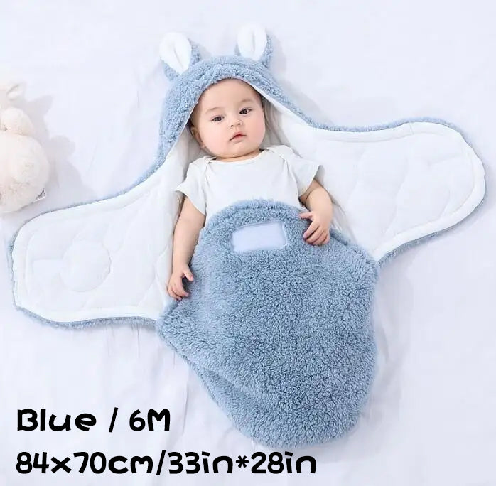 Super Soft Baby Sleeping Bag Fluffy Fleece Newborn Blanket