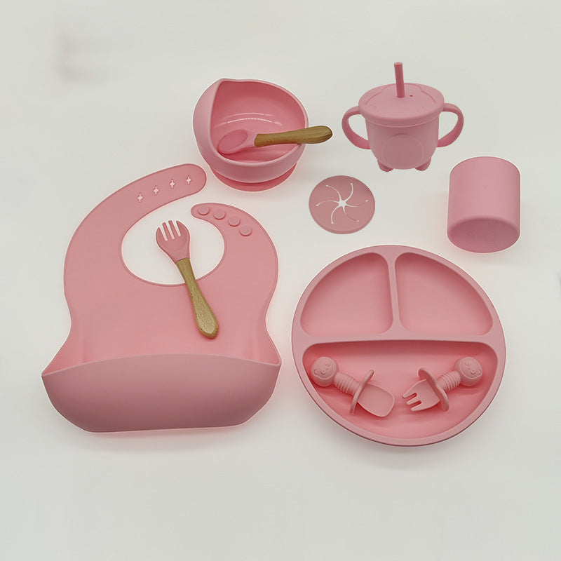 Baby Silicone Feeding Tableware for Learning
