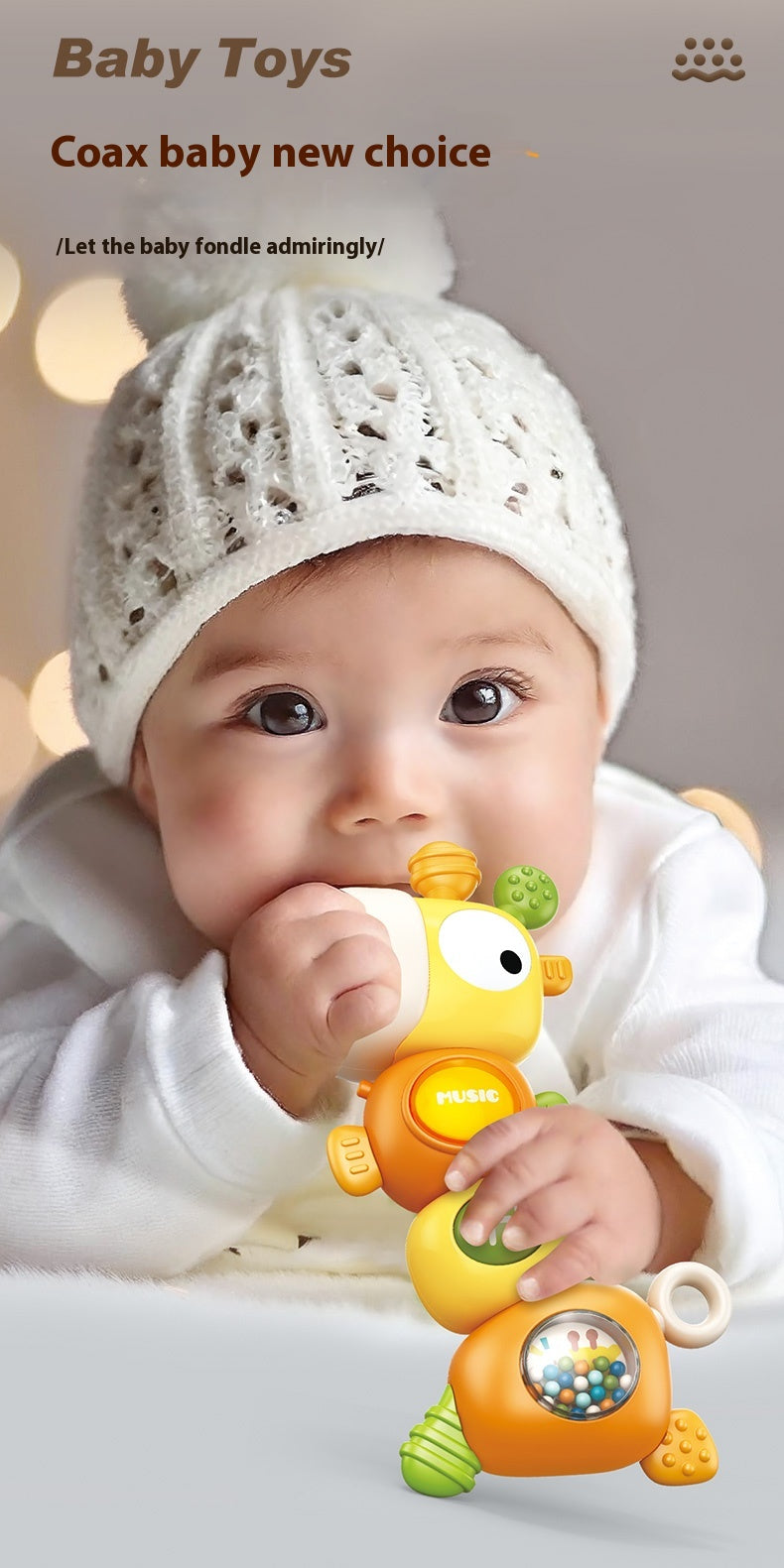 Toddler Teether Comfort Toy for Early Learning