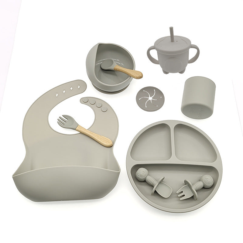 Baby Silicone Feeding Tableware for Learning