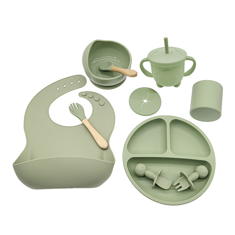 Baby Silicone Feeding Tableware for Learning