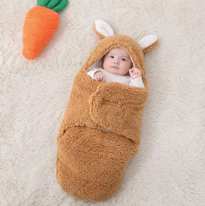 Super Soft Baby Sleeping Bag Fluffy Fleece Newborn Blanket