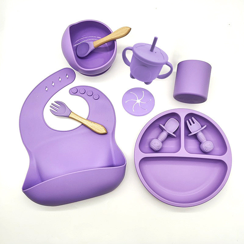 Baby Silicone Feeding Tableware for Learning
