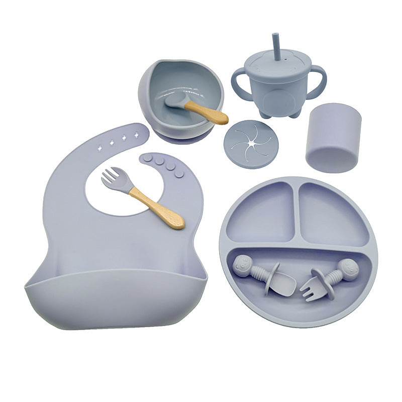 Baby Silicone Feeding Tableware for Learning