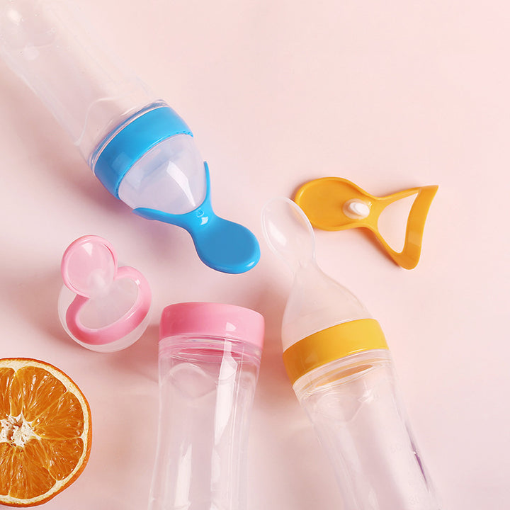 Baby Silicone Rice Paste Feeding Bottle
