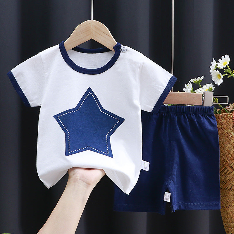 Baby Cotton Short-Sleeve T-Shirt Set