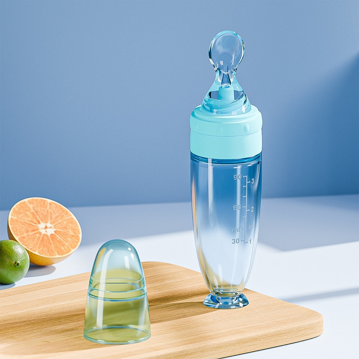Silicone Baby Food Squeeze Feeding Spoon