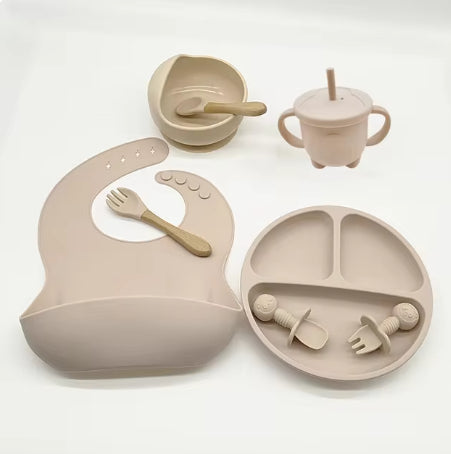 Baby Silicone Feeding Tableware for Learning