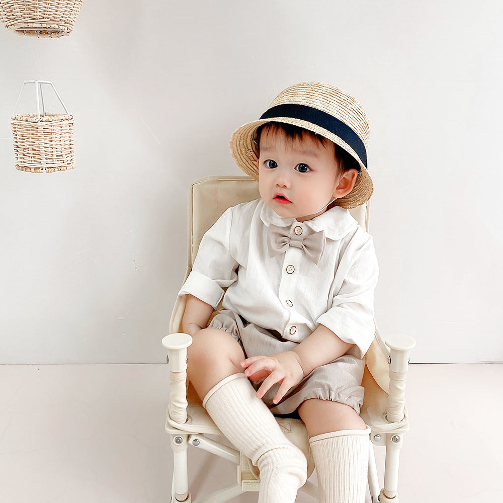 Baby Boy Autumn Two-Piece Long-Sleeve Shirt & Shorts