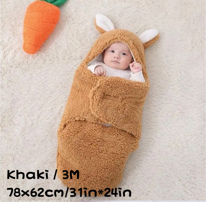 Super Soft Baby Sleeping Bag Fluffy Fleece Newborn Blanket