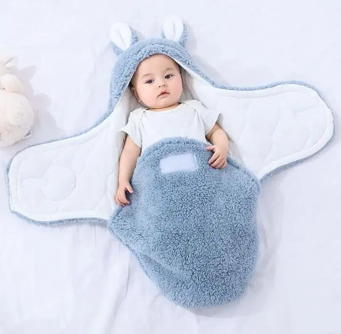Super Soft Baby Sleeping Bag Fluffy Fleece Newborn Blanket