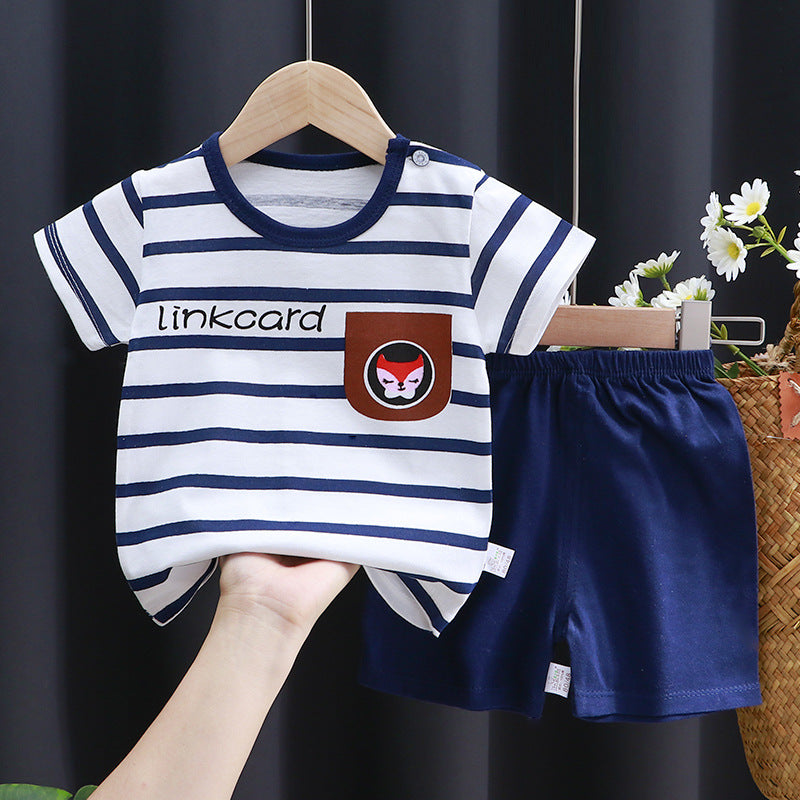 Baby Cotton Short-Sleeve T-Shirt Set
