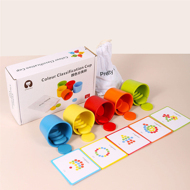 Baby Early Learning Color Sorting Cups Toy